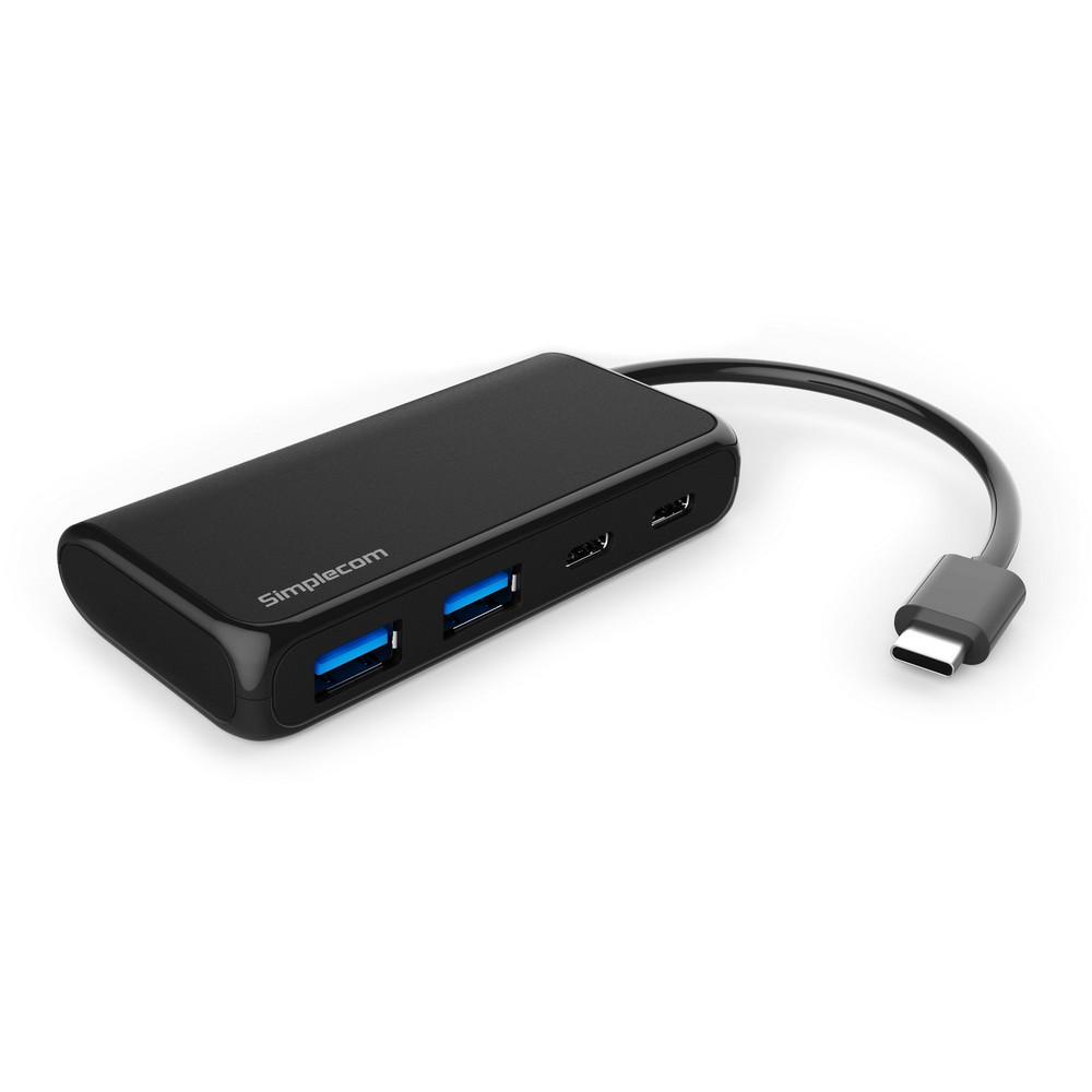 Simplecom CH381 USB-C 4-Port Hub with 2 USB-A and 2 USB-C Ports