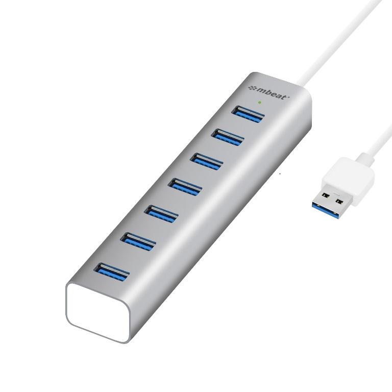 MBEAT 7-Port USB 3.0 Powered Hub - USB 2.0/1.1/Aluminium Slim Design