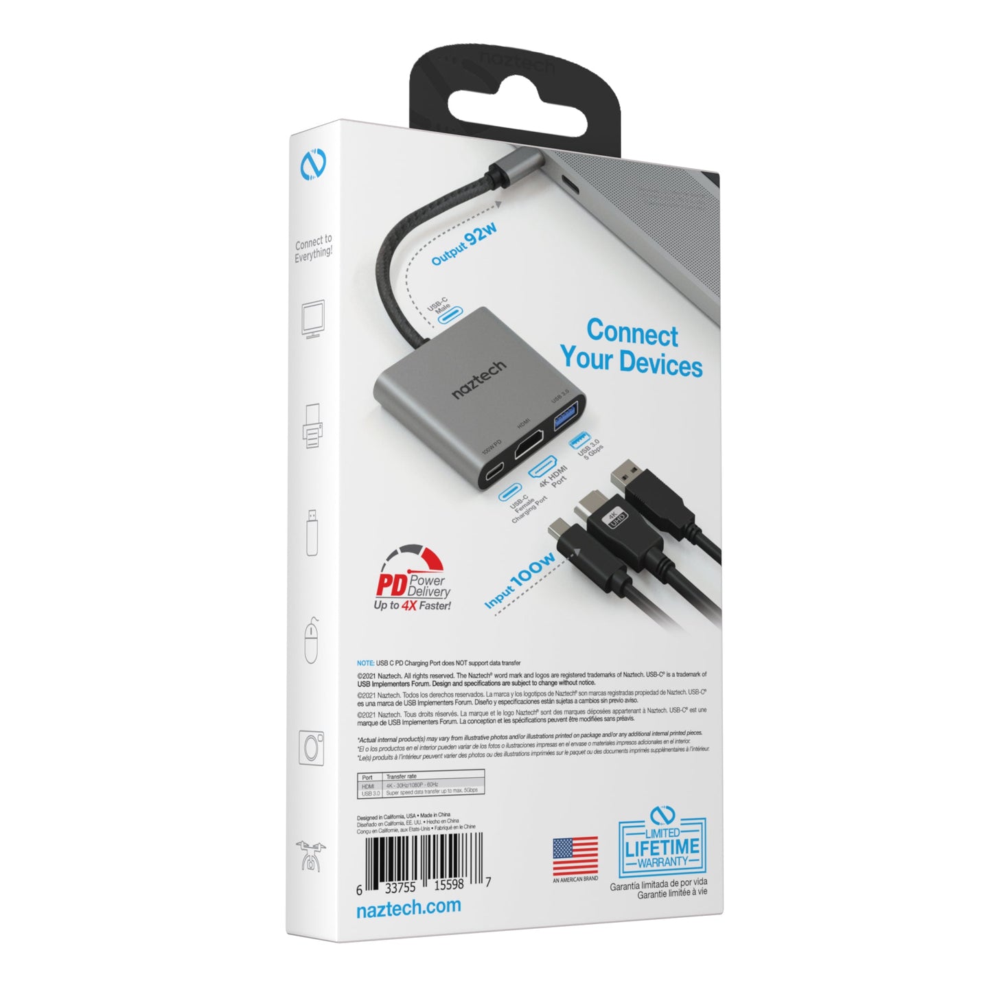 Naztech MaxDrive 3100W Portable USB-C Hub