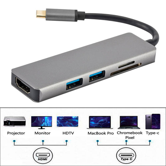 Type-C USB3.0 Hub With 4K HDMI SD/TF Card Port Hub