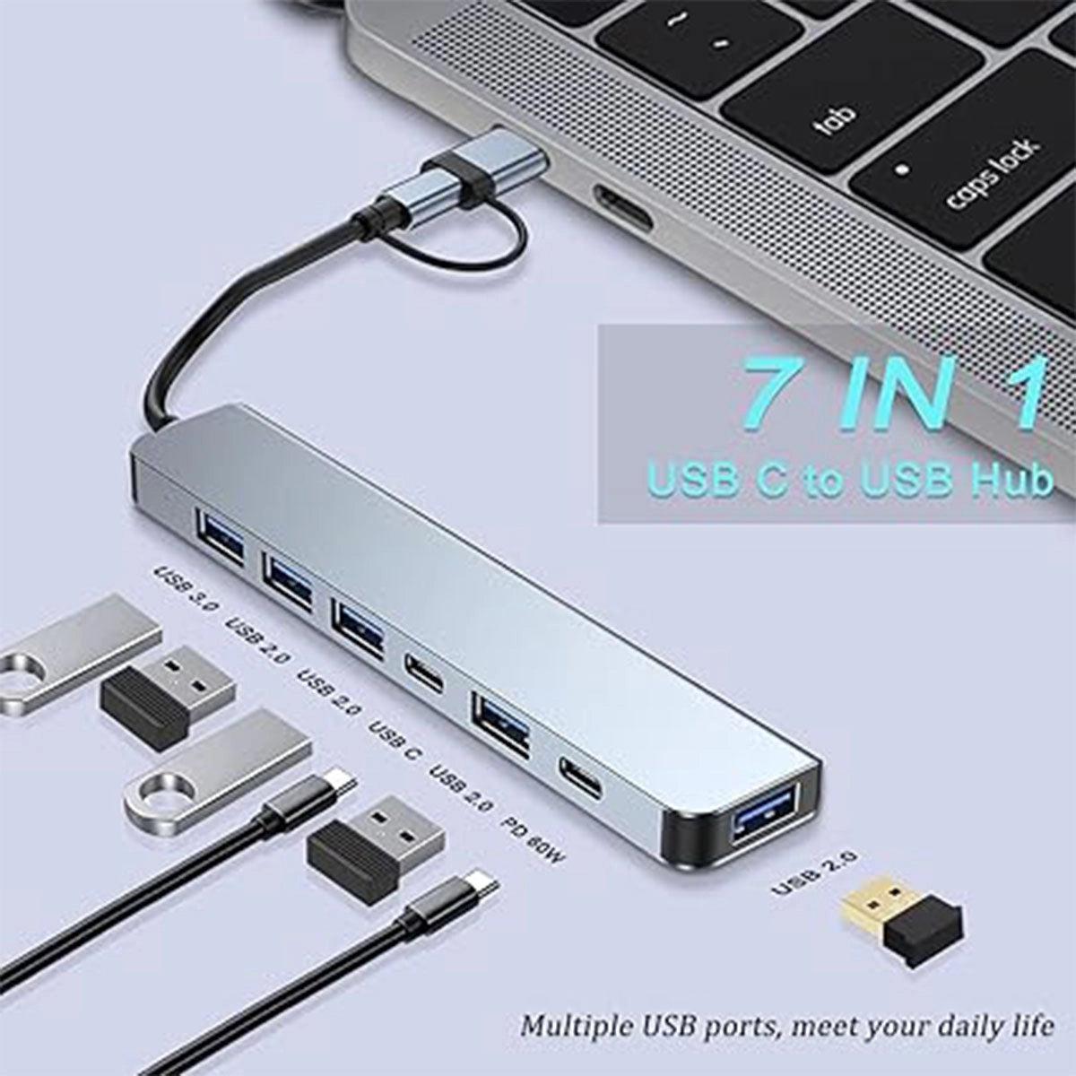 Type-C 7-in-1 Docking Station