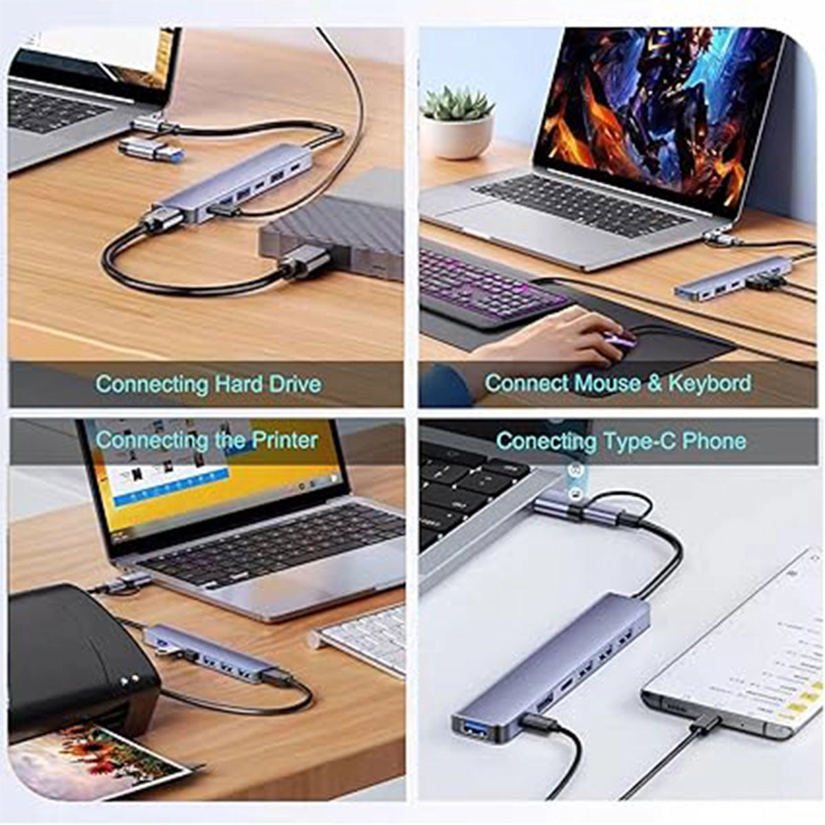 Type-C 7-in-1 Docking Station