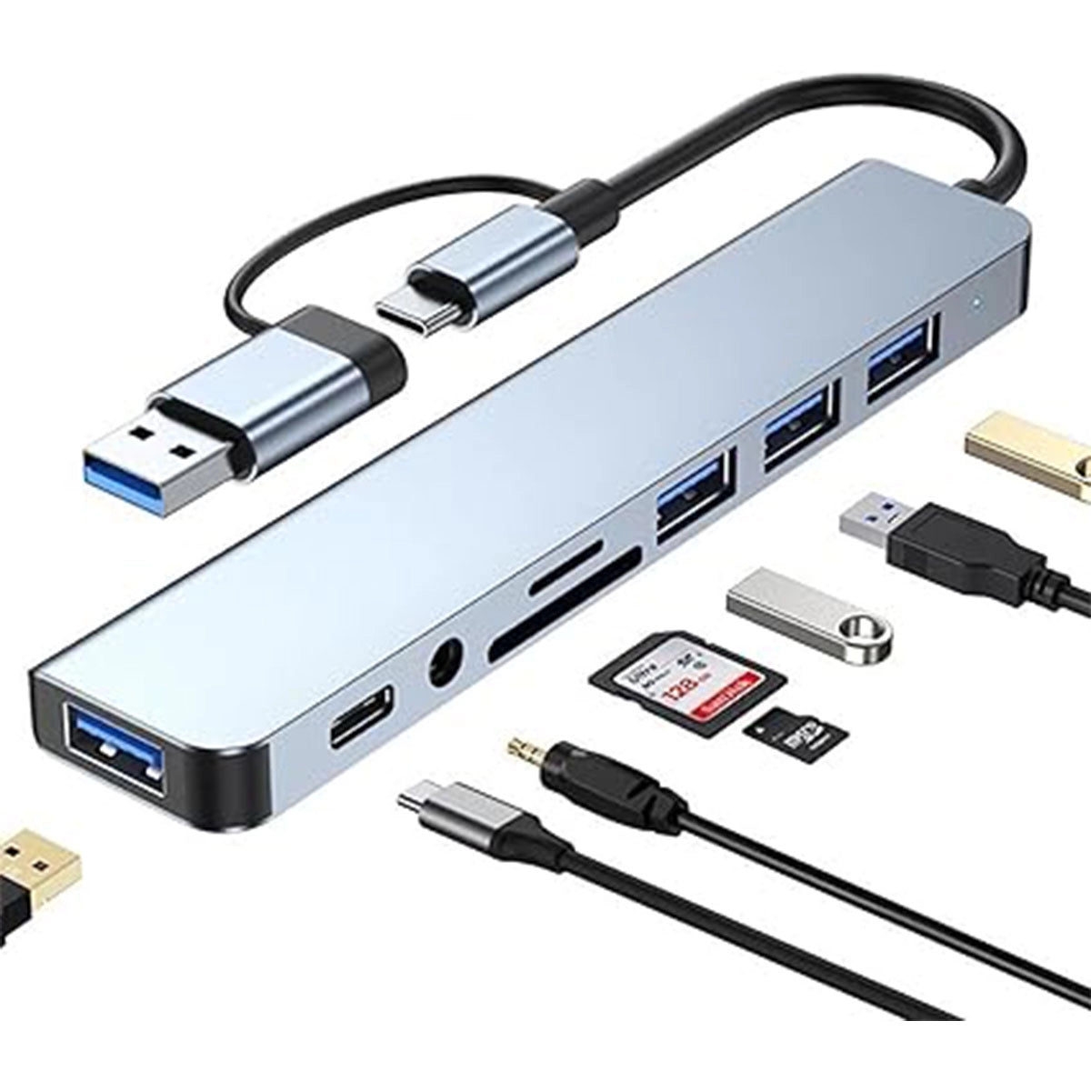 Type-C 8-in-1 Docking Station