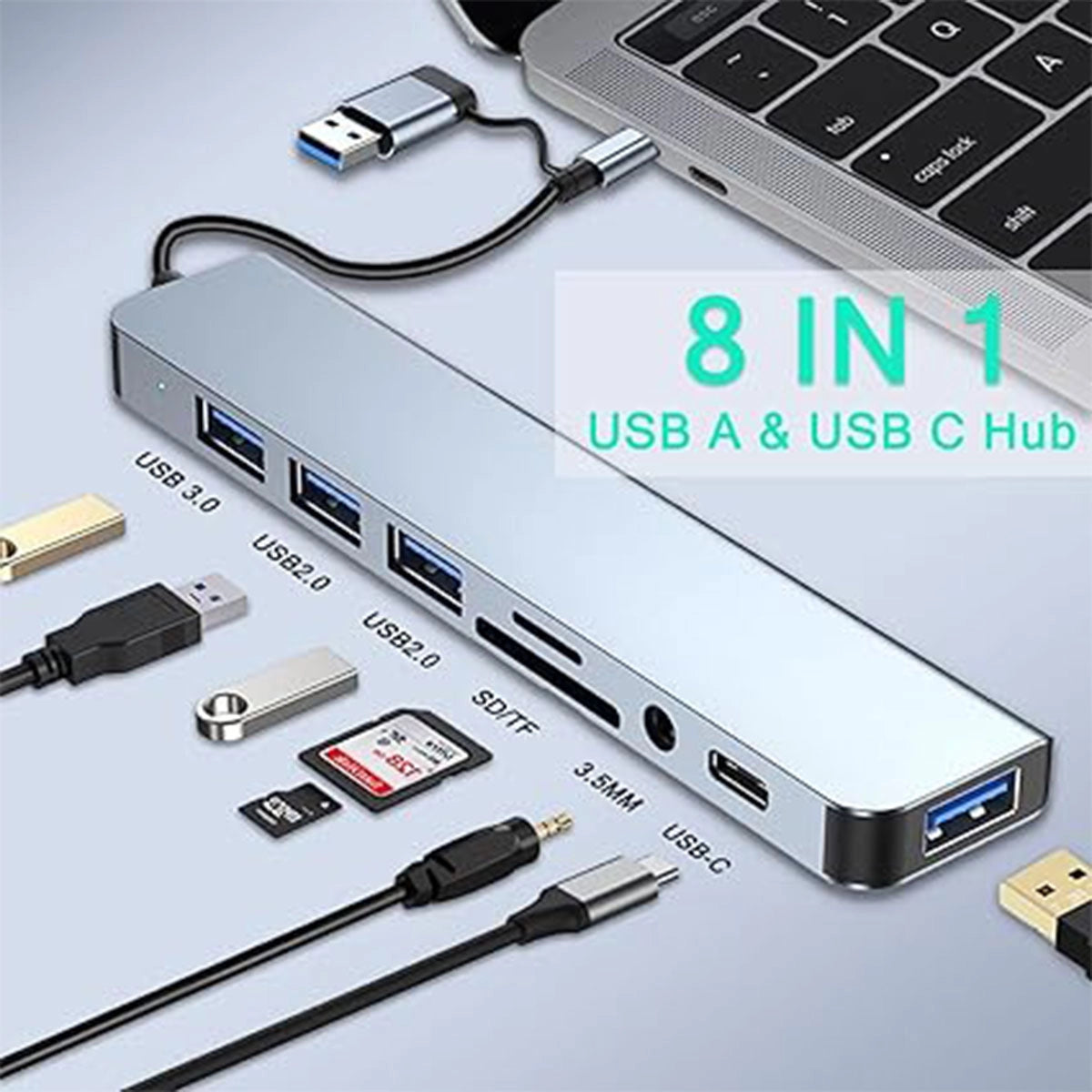 Type-C 8-in-1 Docking Station