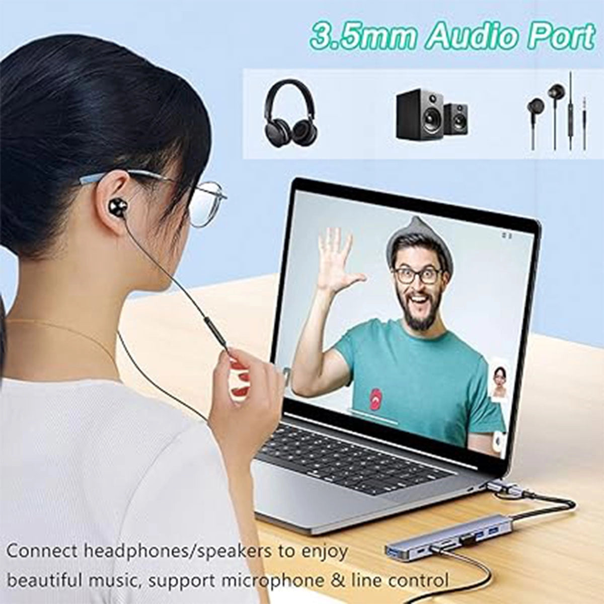 Type-C 8-in-1 Docking Station