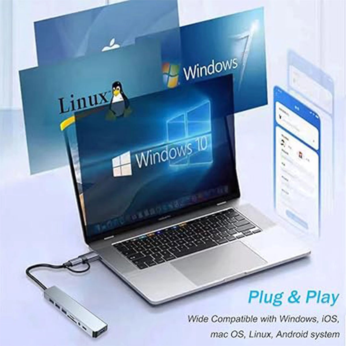 Type-C 8-in-1 Docking Station