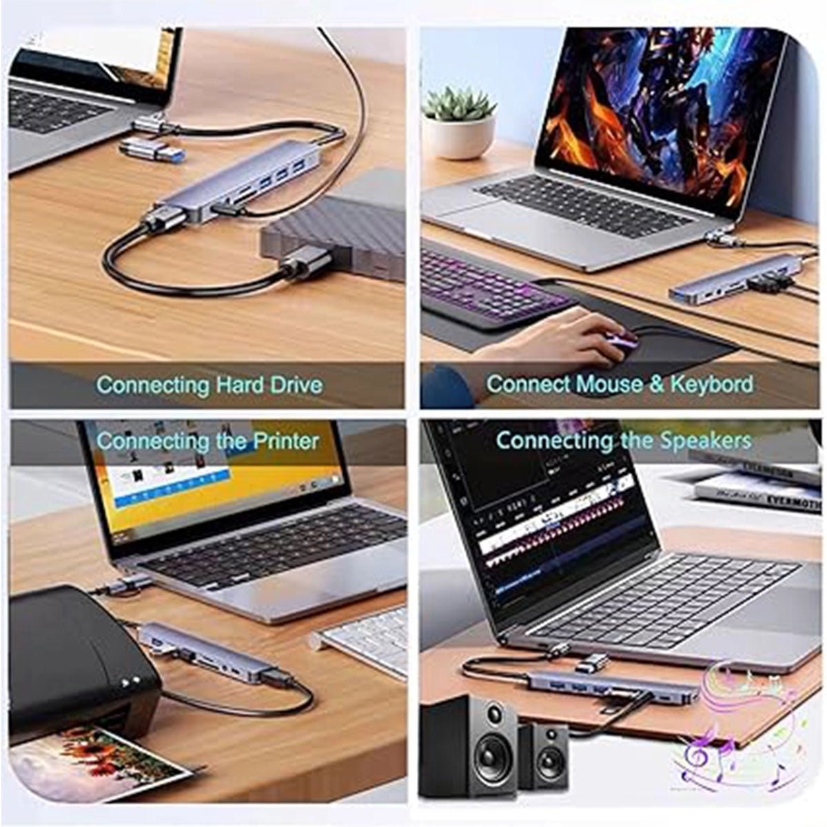 Type-C 8-in-1 Docking Station