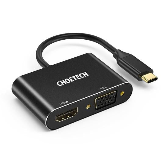 Choetech HUB-M17 USB-C to HDMI and VGA Adapter