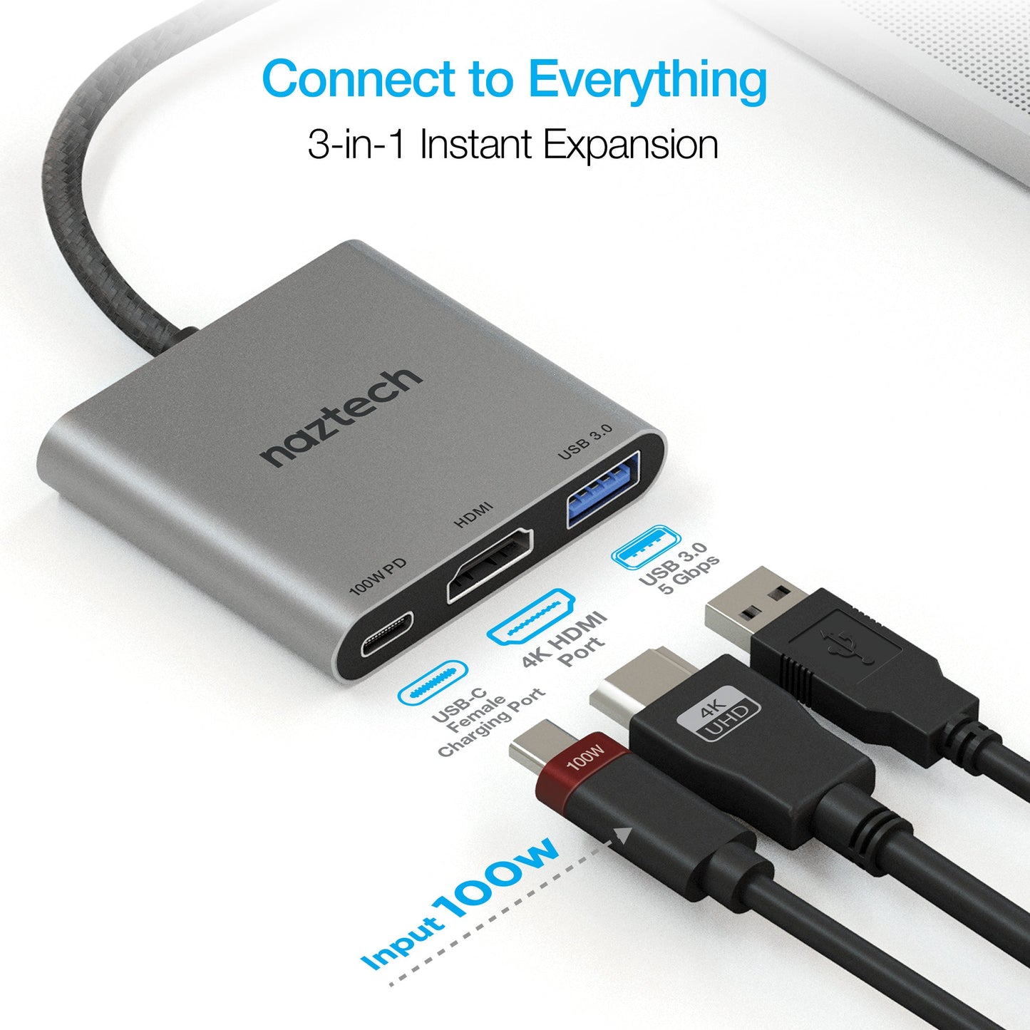 Naztech MaxDrive 3100W Portable USB-C Hub