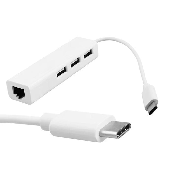USB Hub with Ethernet Network LAN Adapter